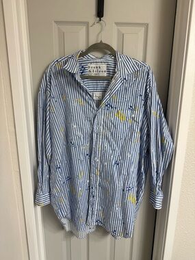 Frank + Eileen - Mackenzie OS - Blue Stripe + Splatter 🫟 Print